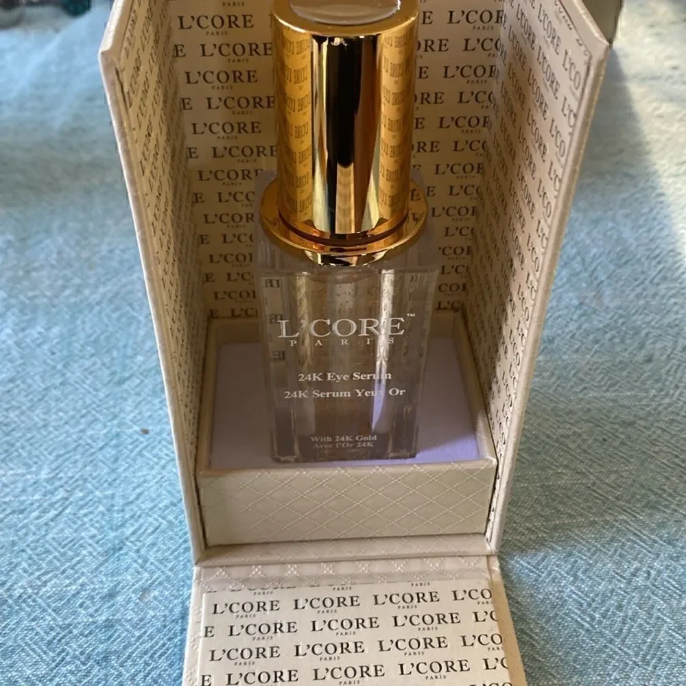 L’Core Paris 24K Gold Eye Serum 30ml / 1.09 oz NIB Anti-Aging Luxury Skincare